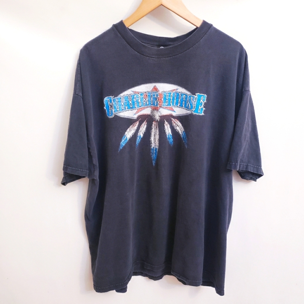 Vintage Oversized Graphic T-shirt Charlie Horse 1999 Biketoberfest T-Shirt, XXL